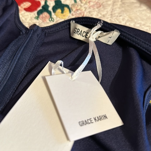 Grace Karin navy stretch dress size L nwt - Picture 12 of 13